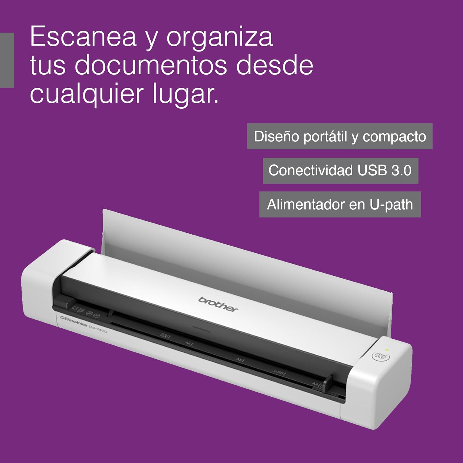 Brother DS-740D Duplex Compact Mobile Document Scanner - Image 4