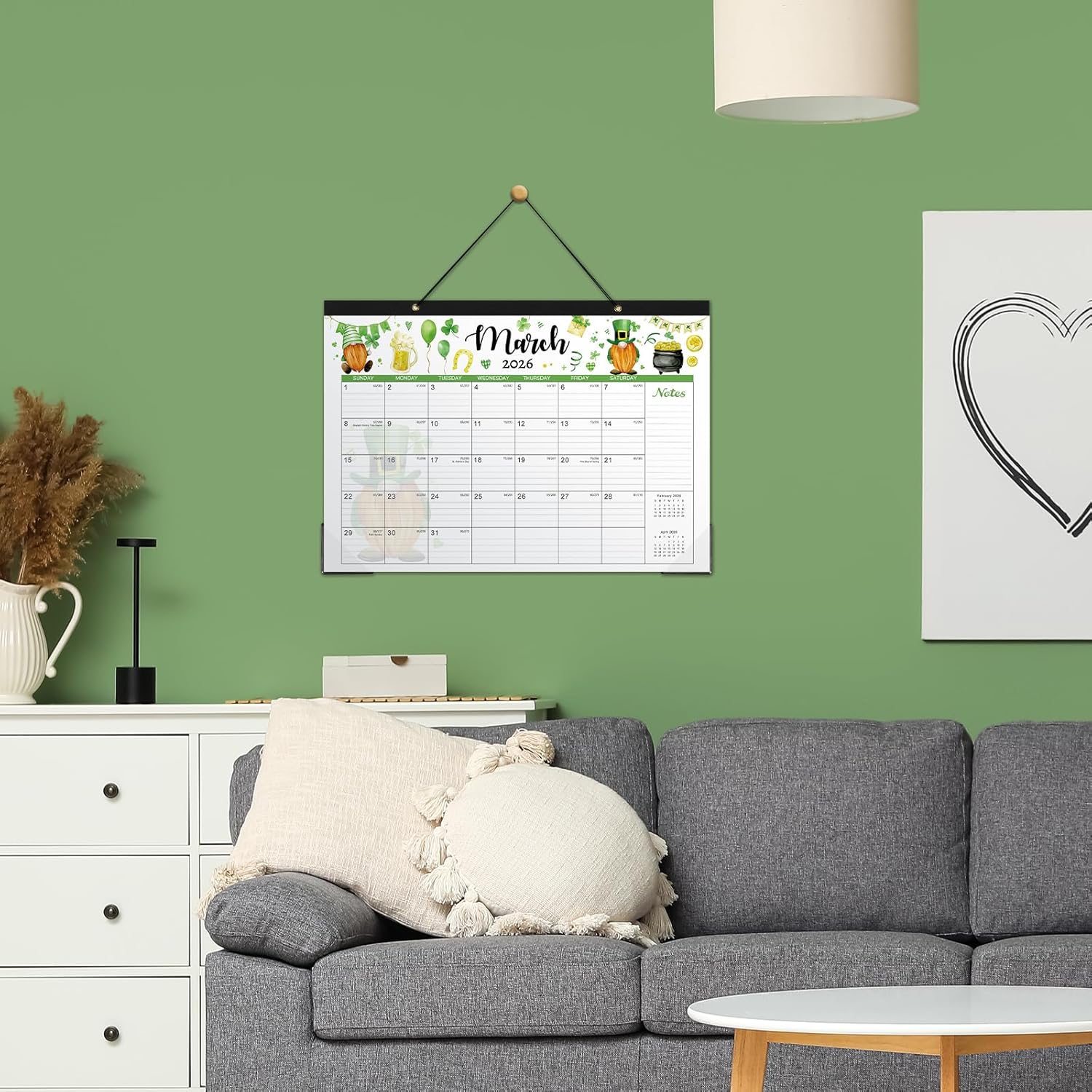 Desk Calendar 2025-2026, 18 Months Calendar 2025-2026, July 2025 - December 2026, 17" x 12", with Large Ruled Blocks for Planning - Image 8