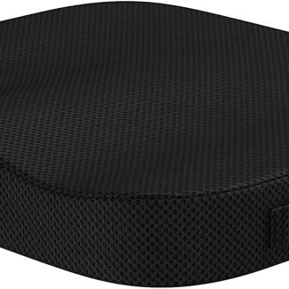 Portable Seat Cushion for Office Soft Memory Foam Seat Cushion Non Slip Bottom with Carry Handle,Washable Cover,Comfortable Coccyx Cushion for Home Office Chair Pad,Car Seat, Wheelchair (Black)