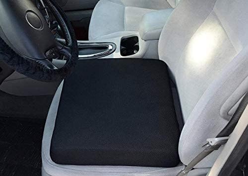 Portable Seat Cushion for Office Soft Memory Foam Seat Cushion Non Slip Bottom with Carry Handle,Washable Cover,Comfortable Coccyx Cushion for Home Office Chair Pad,Car Seat, Wheelchair (Black) - Image 2
