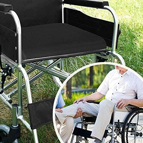 Portable Seat Cushion for Office Soft Memory Foam Seat Cushion Non Slip Bottom with Carry Handle,Washable Cover,Comfortable Coccyx Cushion for Home Office Chair Pad,Car Seat, Wheelchair (Black) - Image 3