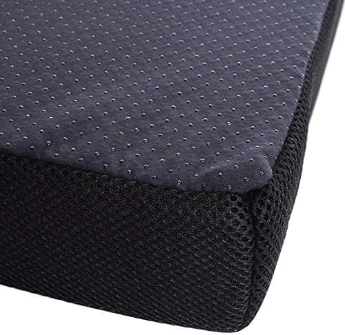 Portable Seat Cushion for Office Soft Memory Foam Seat Cushion Non Slip Bottom with Carry Handle,Washable Cover,Comfortable Coccyx Cushion for Home Office Chair Pad,Car Seat, Wheelchair (Black) - Image 6