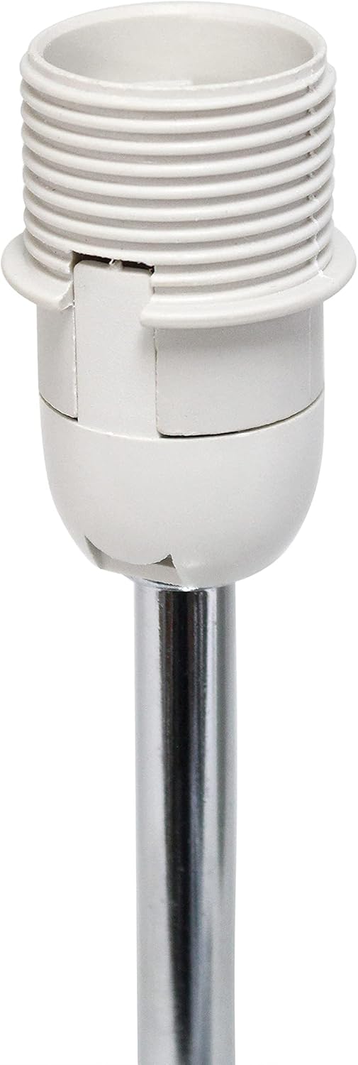 Simple Designs LT2007-BPK Chrome Mini Basic Table Lamp with Fabric Shade, Blush Pink - Image 7